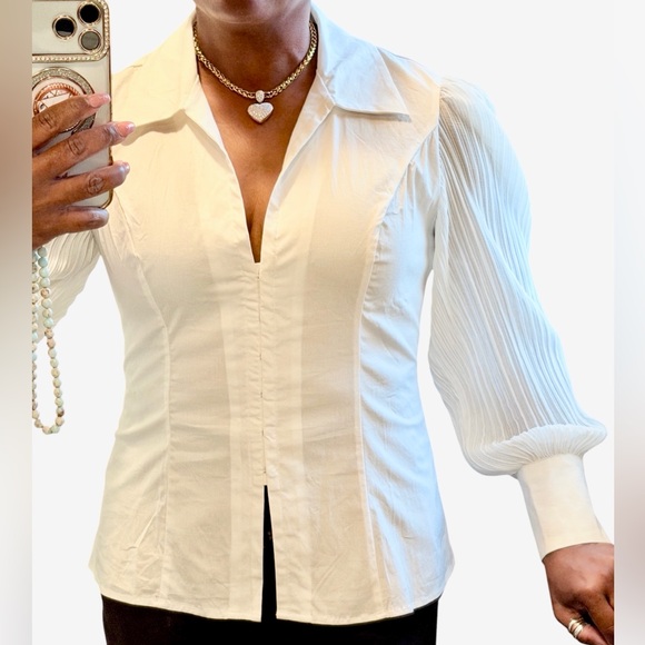 NWT Guess Cotton Button-Up Shirt - Picture 14 of 14